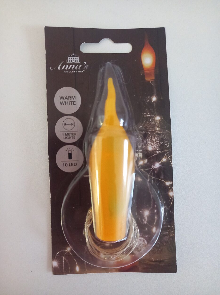 Vlam 10 LED warm white incl. batterijen