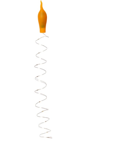 Alternative view of Vlam 10 LED warm white incl. batterijen