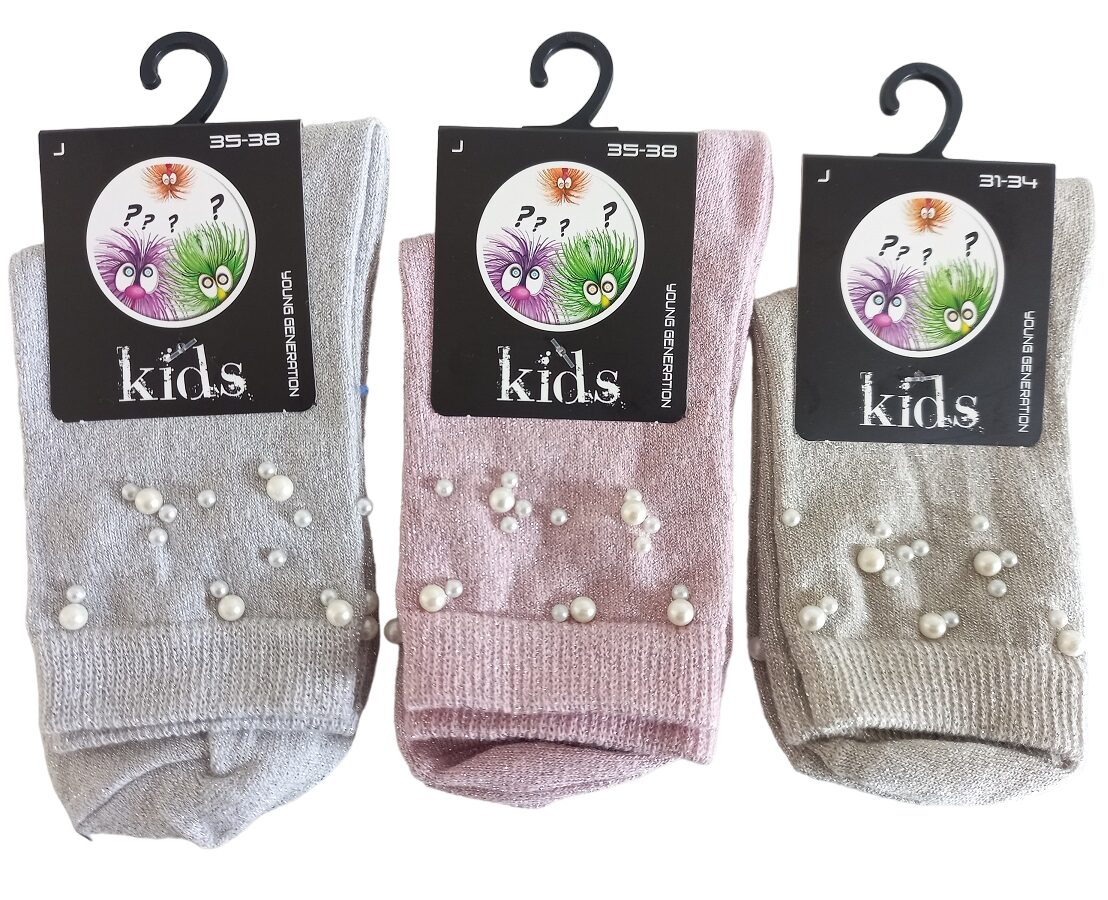 Kindersokken Pearls  maten 27-30 / 31-34 / 35-38