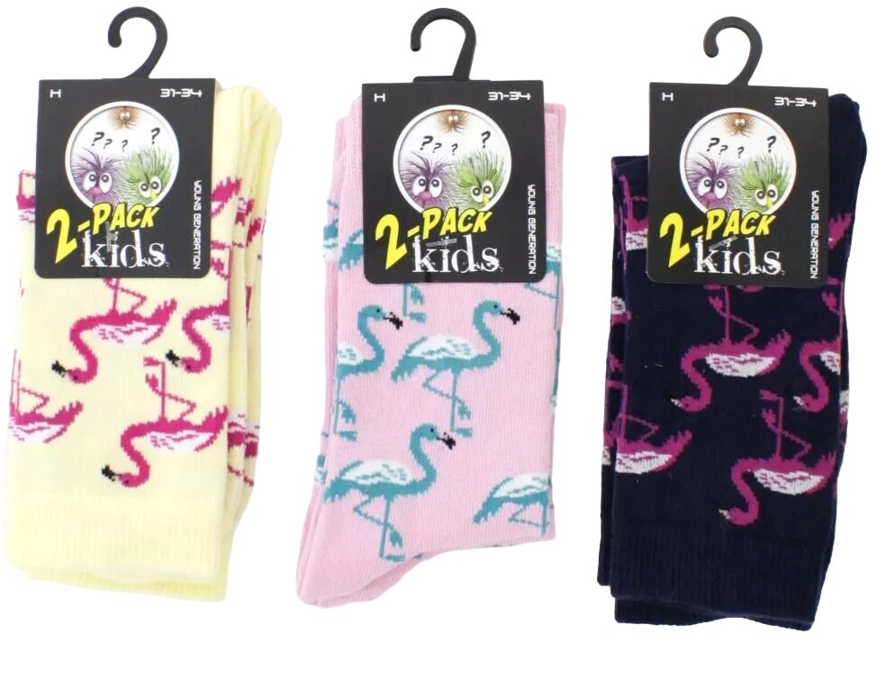 Kindersokken Flamingo maten 27-30 / 31-34 / 35-38